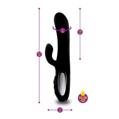 Viben Hypnotic Thrusting Rabbit Vibe w Swinging Clit Stim Black