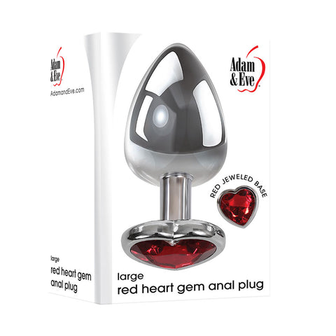 Adam & Eve Red Heart Gen Anal Plug - Large