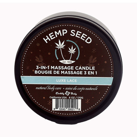 Hemp Seed 3-In-1 Massage Candle - Luxe Lace