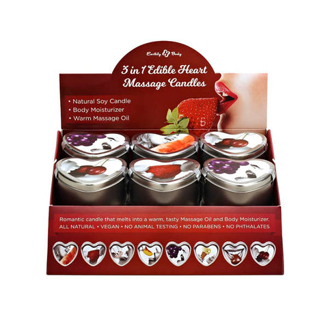 3 in 1 Edible Heart Massage Candles