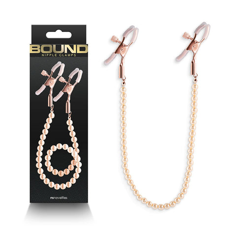 Bound Nipple Clamps - DC1 - Rose Gold