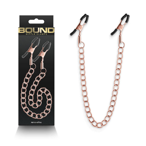 Bound Nipple Clamps - DC2 - Rose Gold