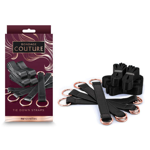 Bondage Couture Tie Down Straps - Black