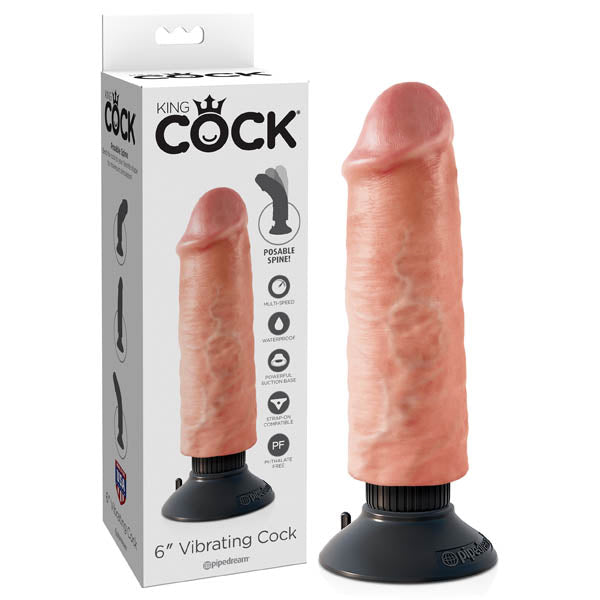 King Cock 6'' Vibrating Cock