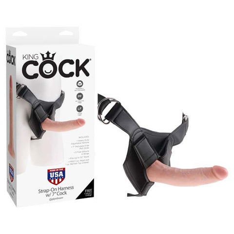 King Cock Strap-On Harness With 7'' Cock