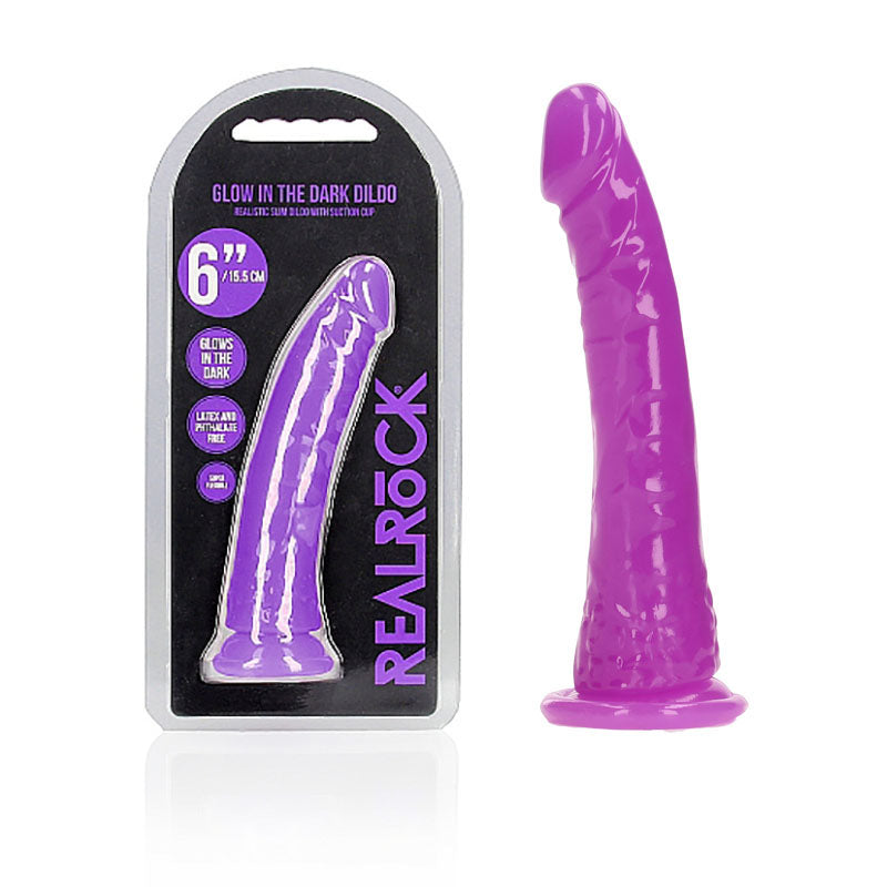 REALROCK 15.5 cm Slim Glow in the Dark Neon - Purple