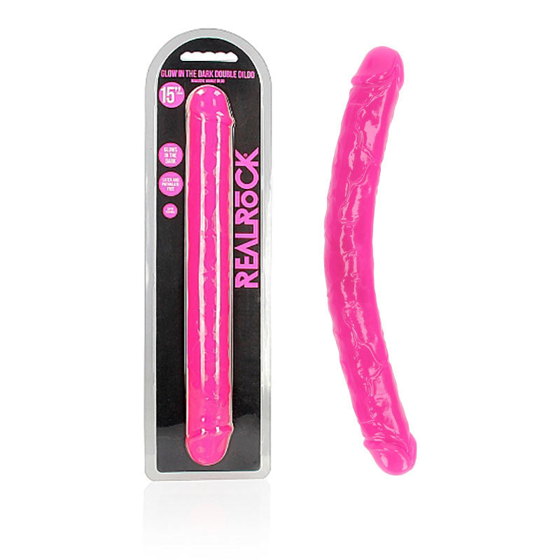 REALROCK 38 cm Double Dong Glow - Pink